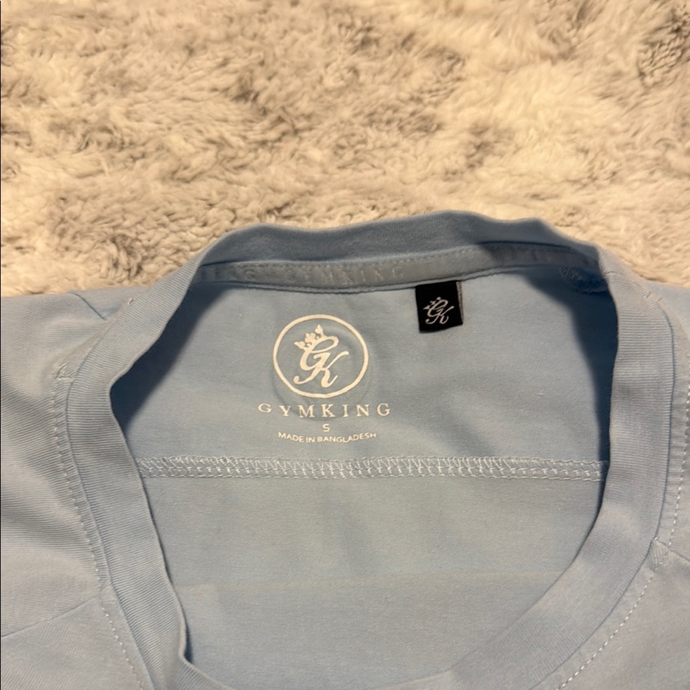 Gym King Men’s Light Blue T-Shirt size S - Picture 3 of 6